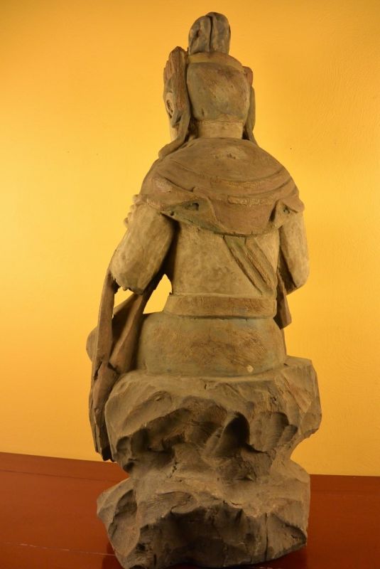 Chinesische Göttin Chinesische Holz Statue 4