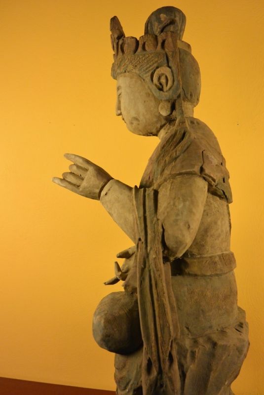 Chinesische Göttin Chinesische Holz Statue 5