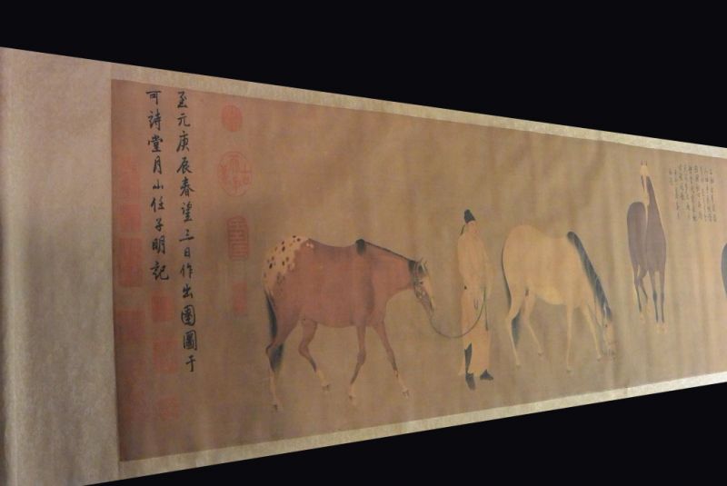 Chinesische große Szene Malerei Reiter 4