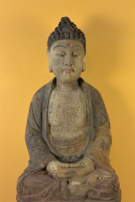 Chinesische Holz Statue Amitabha 3