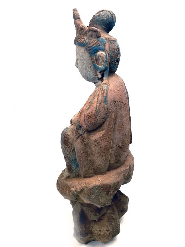 Chinesische Holz Statue Asiatischer Buddha 4