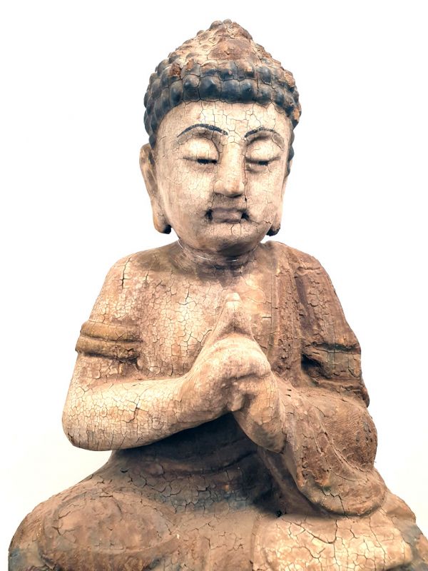Chinesische Holz Statue Birmanischer Buddha 2