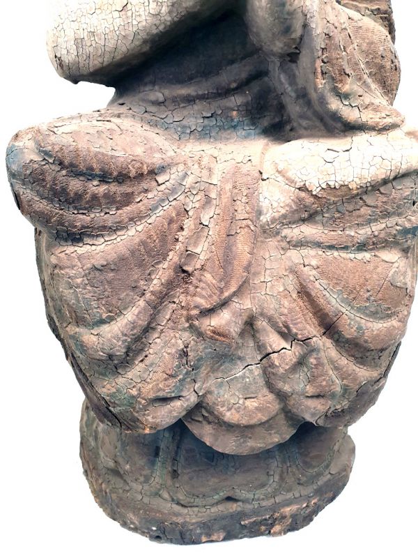 Chinesische Holz Statue Birmanischer Buddha 3