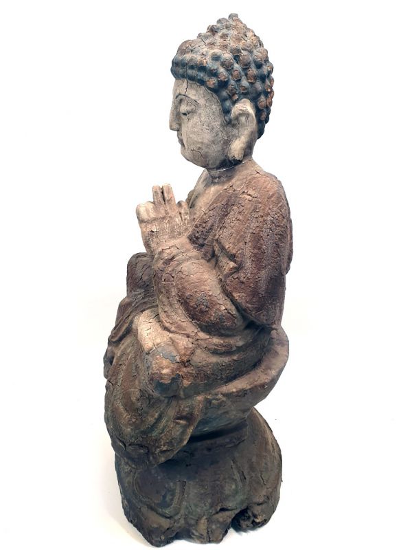 Chinesische Holz Statue Birmanischer Buddha 4