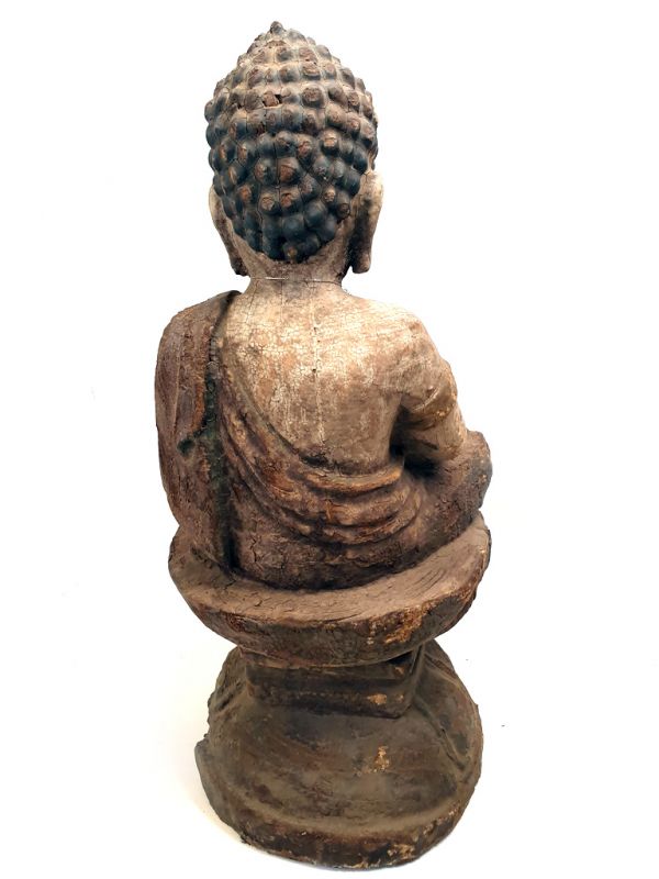 Chinesische Holz Statue Birmanischer Buddha 5