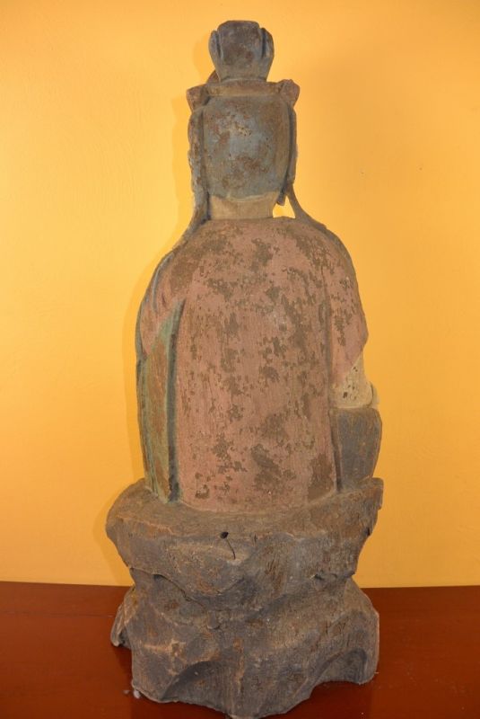 Chinesische Holz Statue Chinesische Göttin 5
