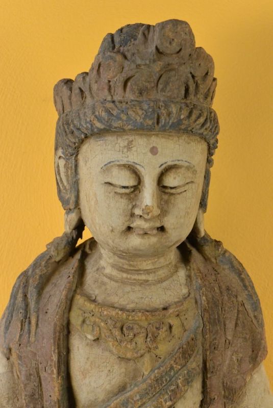 Chinesische Holz Statue Chinesische Göttlichkeit 2