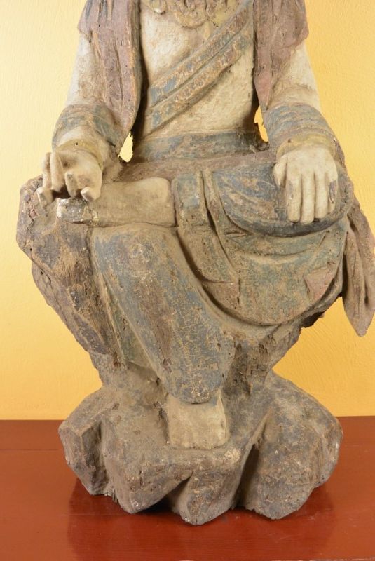 Chinesische Holz Statue Chinesische Göttlichkeit 3