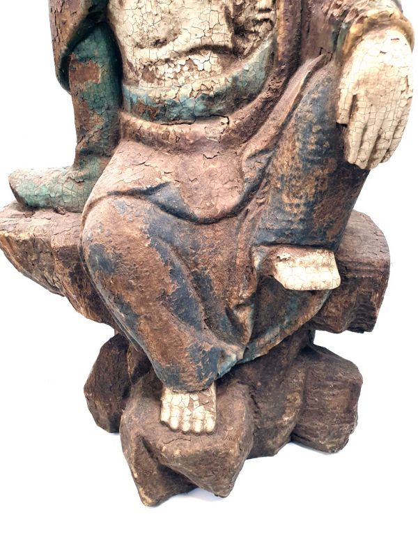 Chinesische Holz Statue - Chinesische Göttlichkeit 3