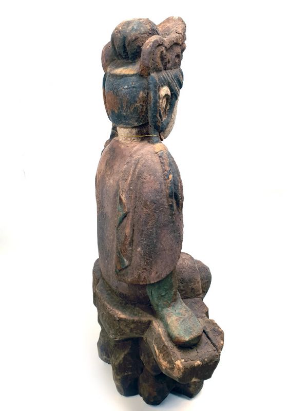 Chinesische Holz Statue - Chinesische Göttlichkeit 4