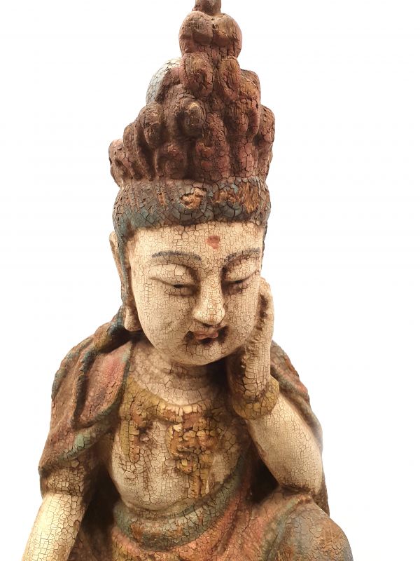 Chinesische Holz Statue Göttin GuanYin 2