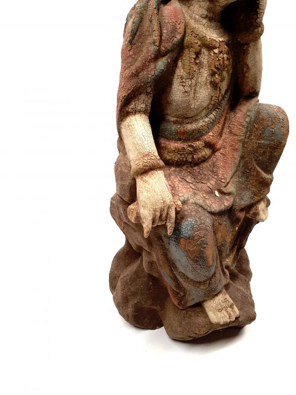 Chinesische Holz Statue Göttin GuanYin 4