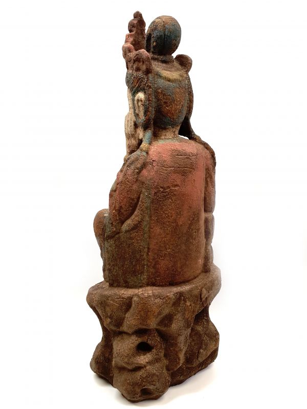 Chinesische Holz Statue Göttin GuanYin 5