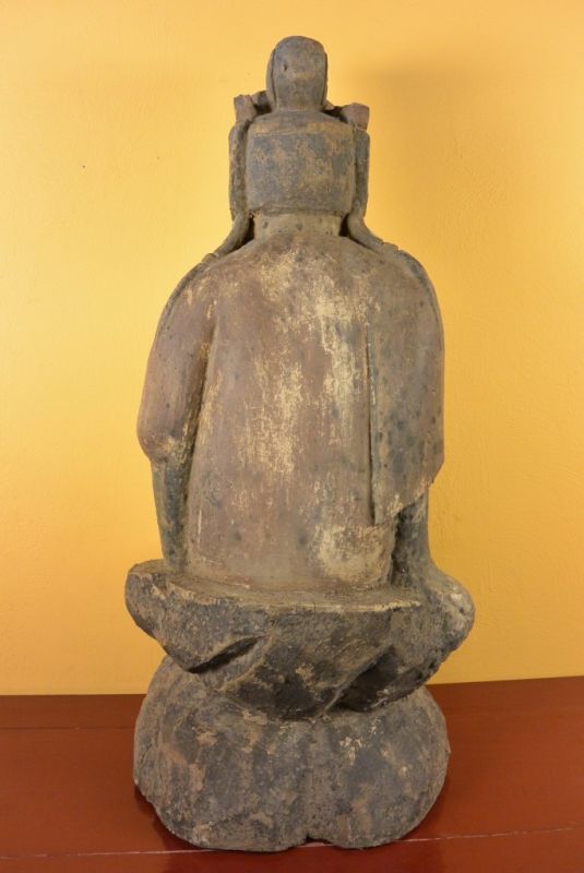 Chinesische Holz Statue Göttin Guanyin 5