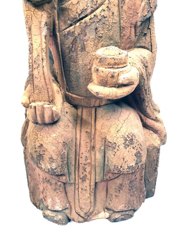Chinesische Holz Statue - Großer Weiser Buddhist 3