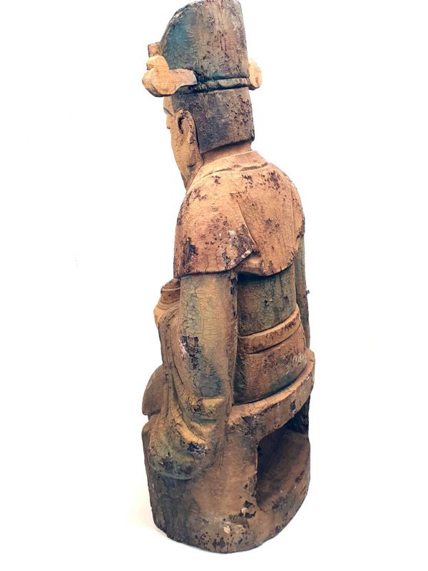 Chinesische Holz Statue - Großer Weiser Buddhist 4