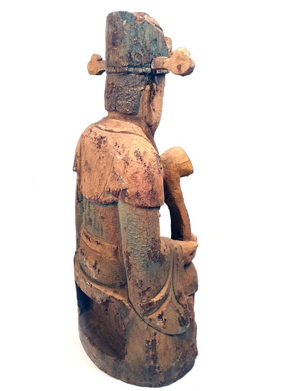 Chinesische Holz Statue - Großer Weiser Buddhist 5