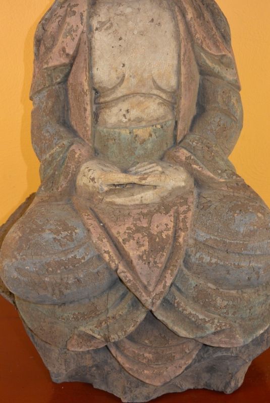 Chinesische Holz Statue Guan Yin 3