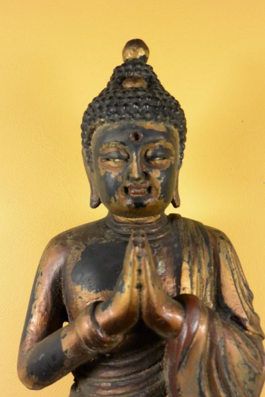 Chinesische Holz Statue - Lackiert - Buddha 1 2