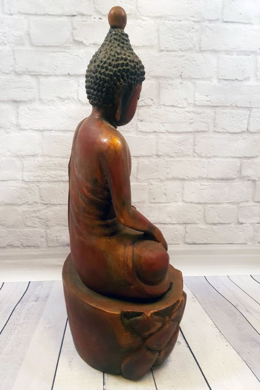 Chinesische Holz Statue - Lackiert - Buddha 1 4