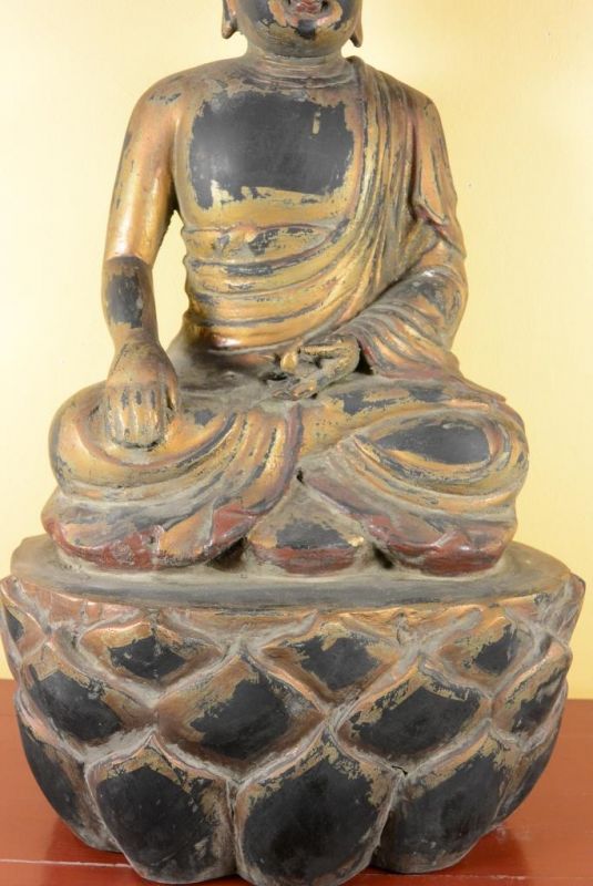 Chinesische Holz Statue - Lackiert - Buddha 3 3