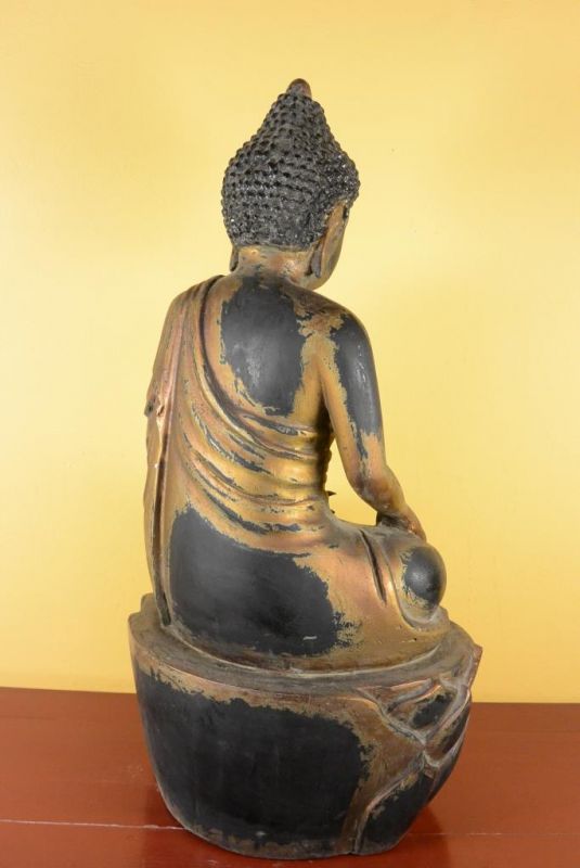 Chinesische Holz Statue - Lackiert - Buddha 3 5