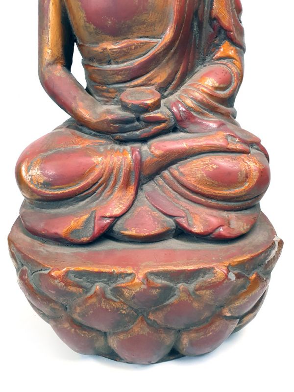 Chinesische Holz Statue - Lackiert - Buddha 3 3