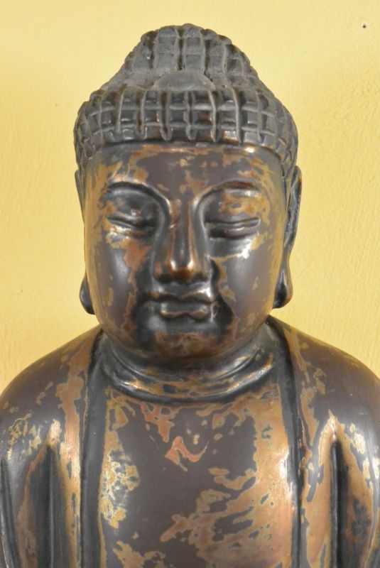 Chinesische Holz Statue Lackiert 2