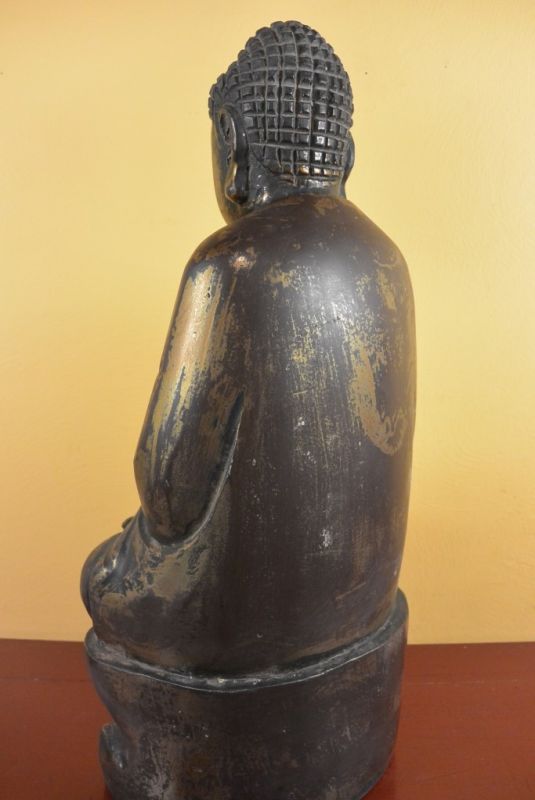 Chinesische Holz Statue Lackiert 4