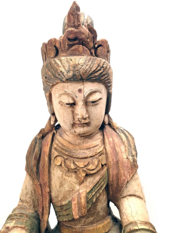 Chinesische Holz Statue Maitreya 2