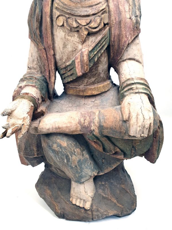Chinesische Holz Statue Maitreya 3