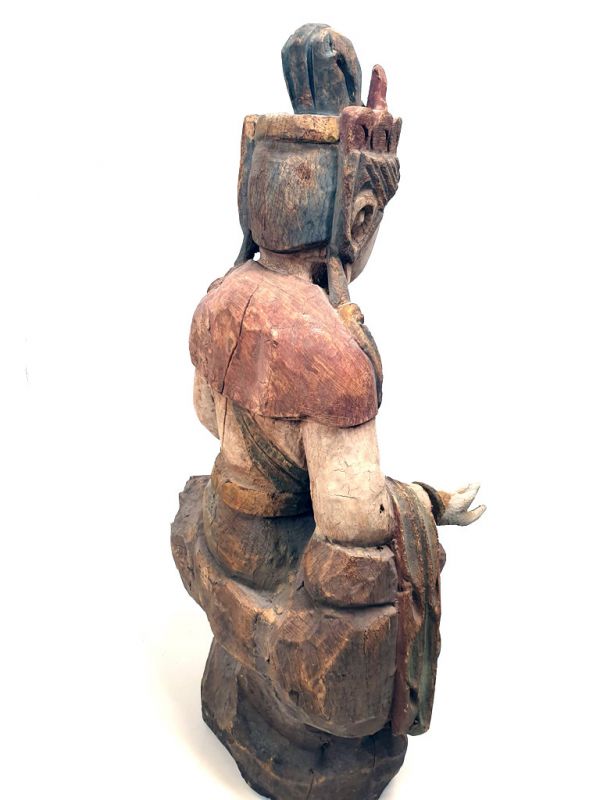 Chinesische Holz Statue Maitreya 4