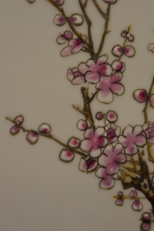 Chinesische Holzplatte und Porzellan Japanische Kirsche 4