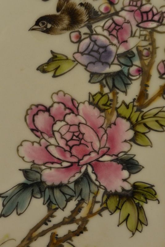 Chinesische Holzplatte und Porzellan Kirsche 3 3