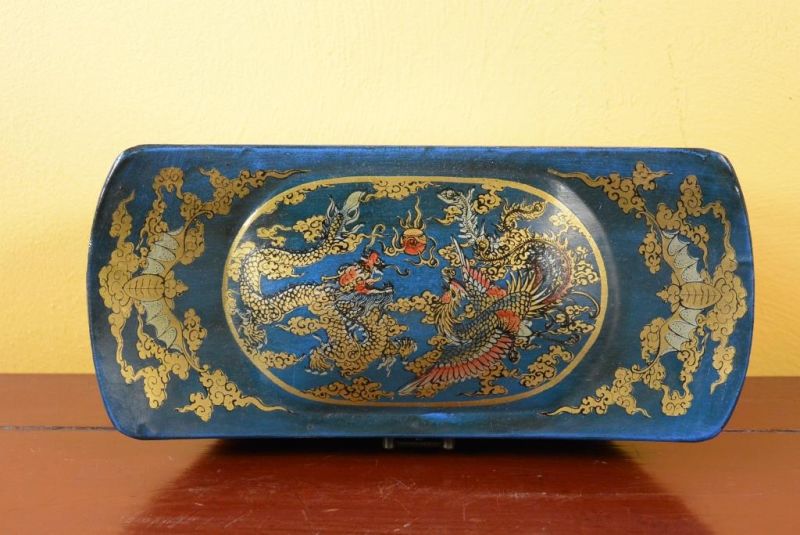Chinesische Holzschatullen - Blau 3