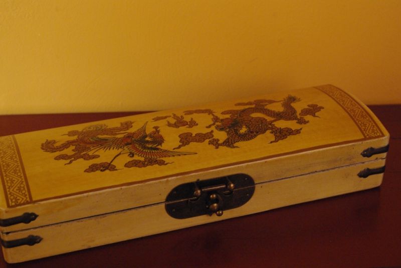 Chinesische Holzschatullen Elfenbein 2