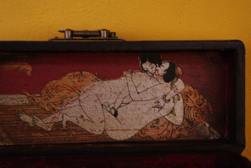 Chinesische Holzschatullen Erotische Innen 4