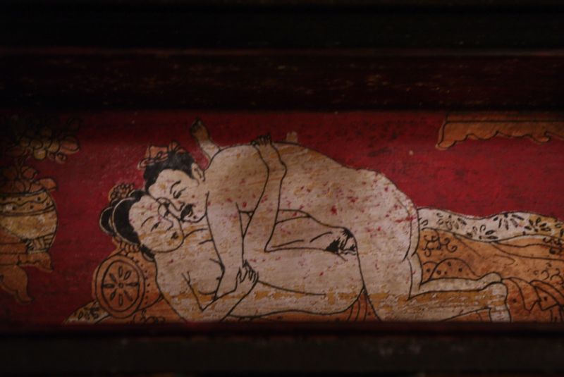 Chinesische Holzschatullen Erotische Innen 5