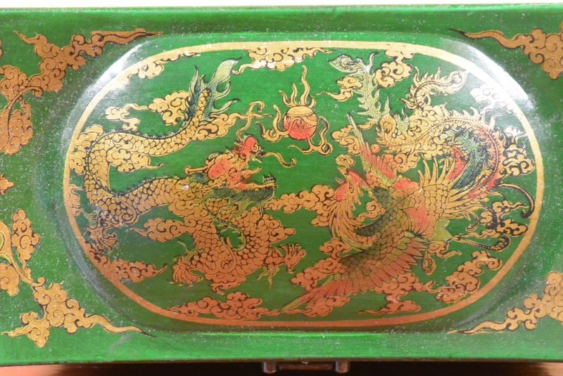 Chinesische Holzschatullen Grün 4