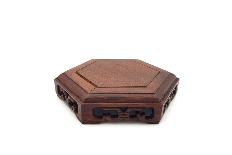 Chinesische Holzständer - Sechseckig 12cm 2