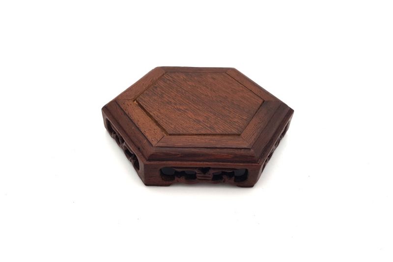 Chinesische Holzständer - Sechseckig 12cm 3