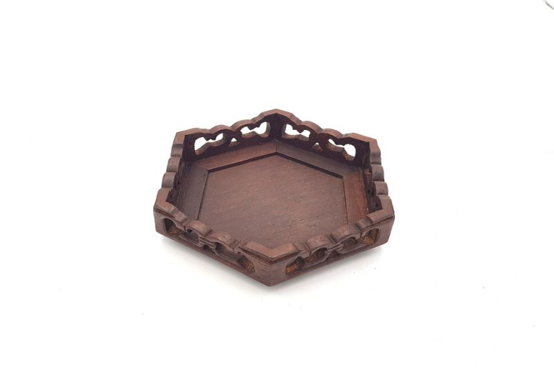 Chinesische Holzständer - Sechseckig 12cm 4