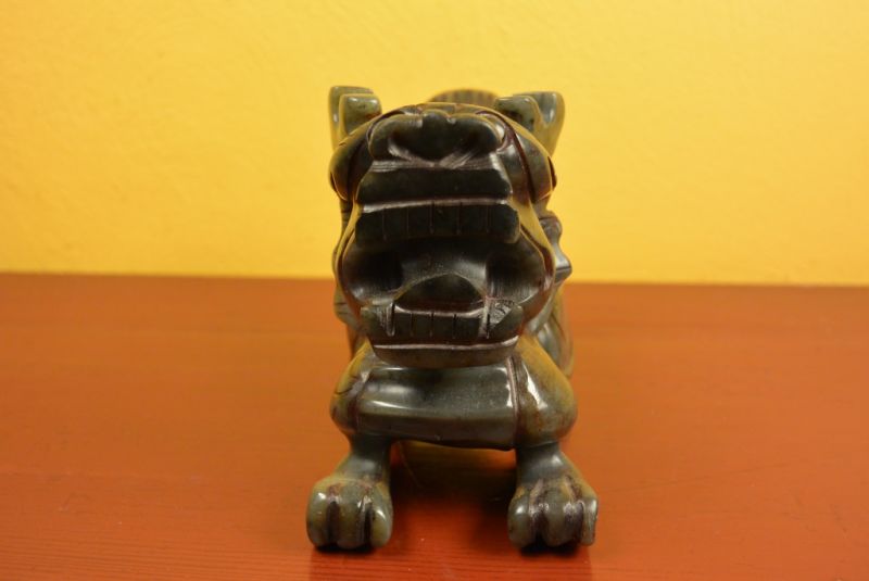 Chinesische Jade Pixiu Dunkelgrün schwarz 3
