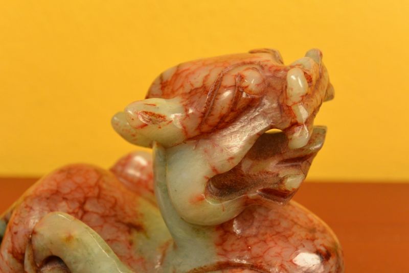 Chinesische Jade Pixiu Rot und Grün 2