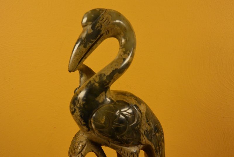 Chinesische Jade Statue Pelikan 2