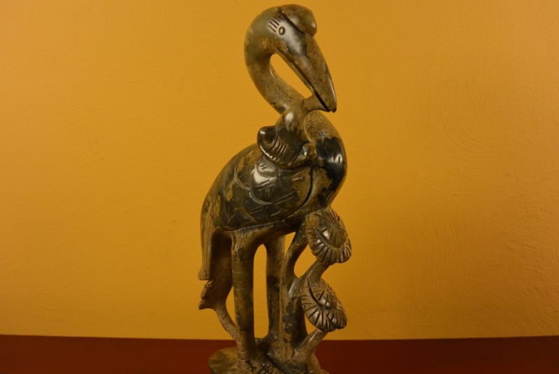 Chinesische Jade Statue Pelikan 4