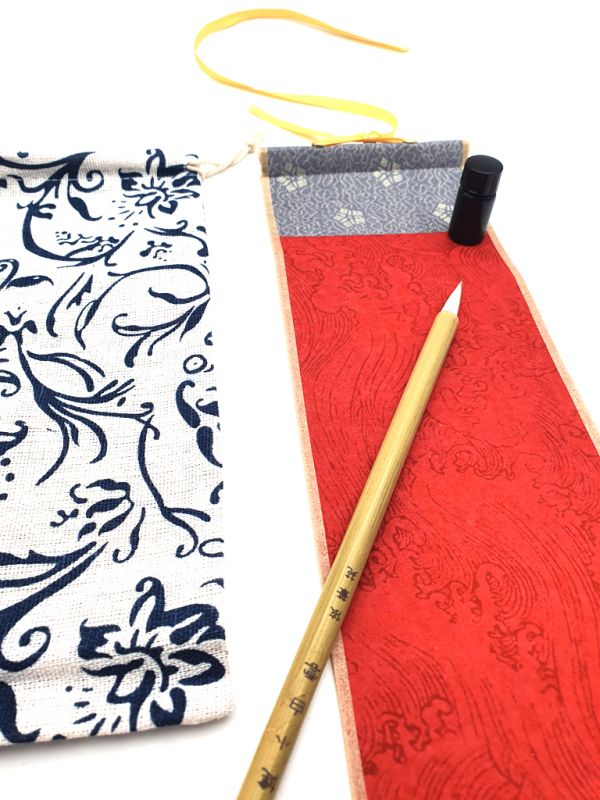 Chinesische Kalligraphie - Kakemono zum Bemalen - DIY - Klein - Rot 2