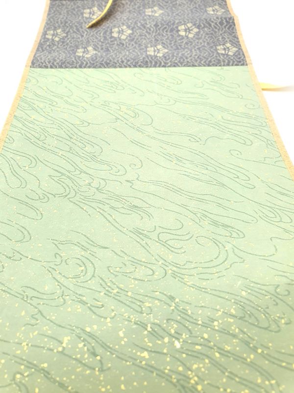 Chinesische Kalligraphie - Kakemono zum Bemalen - DIY - Mittel - Blau/Grün 2