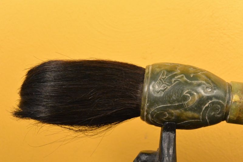 Chinesische Kalligraphie Pinsel Grün Jade 2
