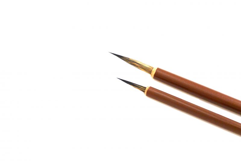 Chinesische Kalligraphie Pinsel - Ratte Schnurrbart - Set von 2 feinen Pinseln 2